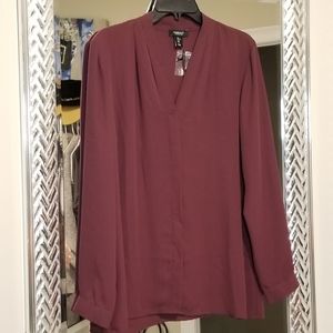 NWT Long sleeve Burgandy/Wine colored blouse.